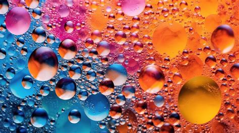 Assorted Vibrant Abstract Bubbles Textured Background Gradient Circle