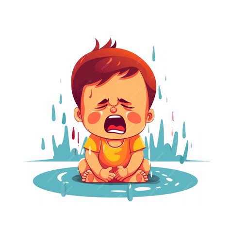 Premium Vector | Sad baby vector