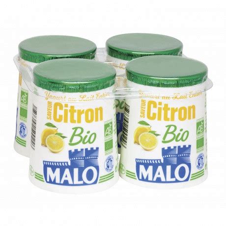 Malo Yaourt Pot Carton Bio Citron X G