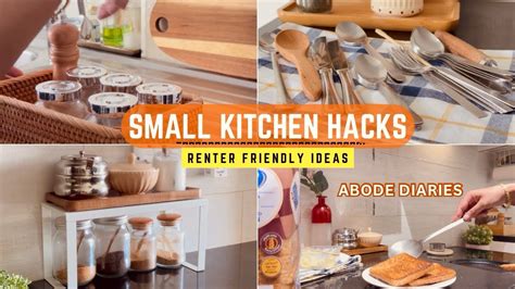 10 SMALL Kitchen Organization Makeover Ideas Renter Friendly Small