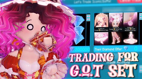 Trading For The Goddess Of Triumph Set Did I Get It Roblox Royale