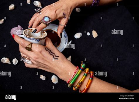 Turkish Coffee And Fortune Telling Female Hand Stock Photo Alamy