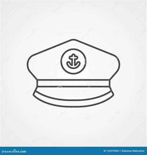 Kapitan Ikony Znaka Kapeluszowy Wektorowy Symbol Ilustracja Wektor ...