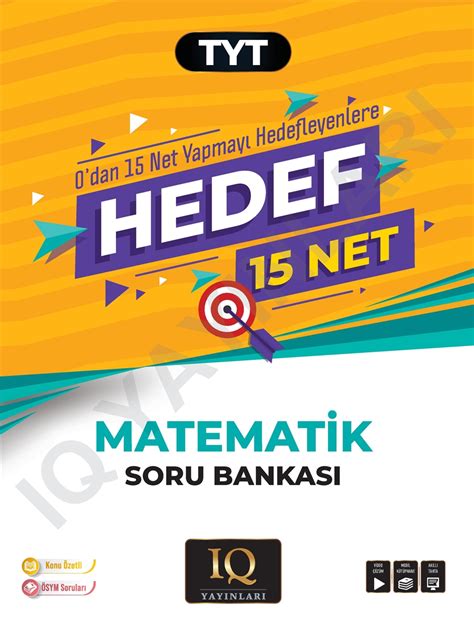 Iq Yayinlari Tyt Tyt Hedef Net Matematik Soru Bankas