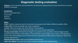 Central retinal vein occlusion CRVO | PPT | Free Download