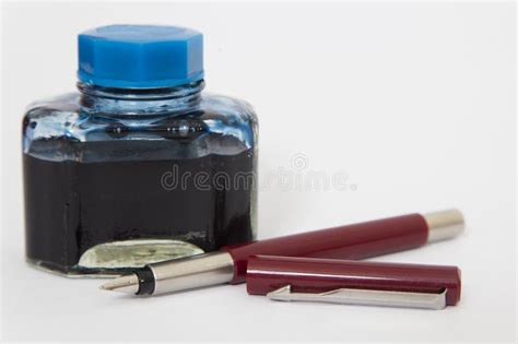 Black Fountain Pen Ink Bottle Stock Photos Free Royalty Free