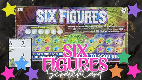 PROFIT 20 SIX FIGURES WA Lottery Scratch Off Ticket Lottery