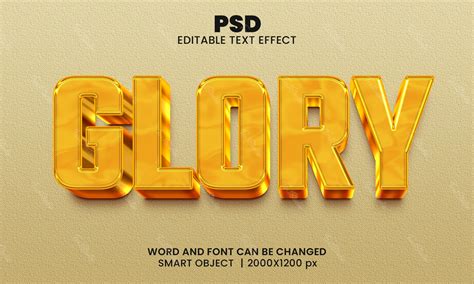 Golden Glory Text Effect Photoshop Premium Psd File