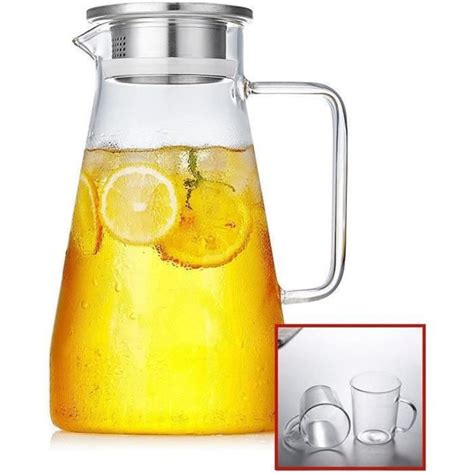 Jus Carafe D Eau 1 8L Bouteilles D Eau En Verre Set Transparent