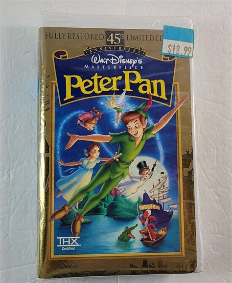 Walt Disney Vhs Peter Pan Th Anniversary Fully Restored Etsy