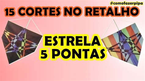 CORTE E RECORTE ESTRELA DE 5 PONTAS NO RETALHO 15 CORTES ESCOLA