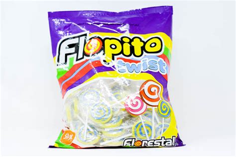 Chupetin Flopito Twist Tutty Frutti Amarillo 18gr Unid General