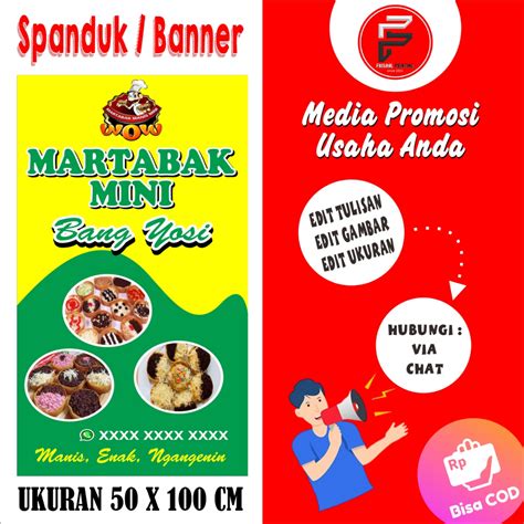 Jual Banner Martabak Mini Spanduk Martabak Imut Banner Martabak