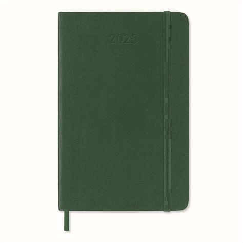 Agenda Classic Pocket 2025 Journalier Couverture Souple 12 Mois Vert