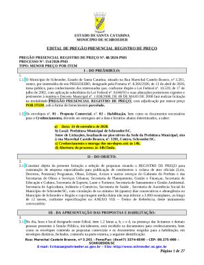 Cpl Objeto Registro De Preos Para Aquisio De Mate Doc Template