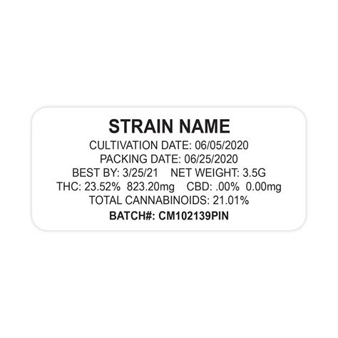 Custom Strain Label Stickers For Your Packaging