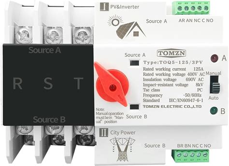 BESNUT 1 Pz 3P ATS Su Guida DIN Trifase For Selettori Di Trasferimento