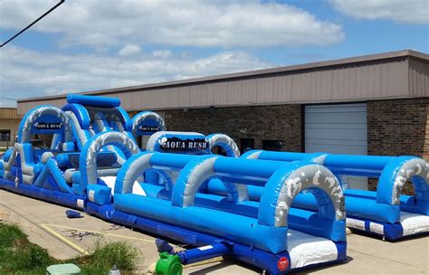 Aqua Rush Water Slide with Obstacle Course