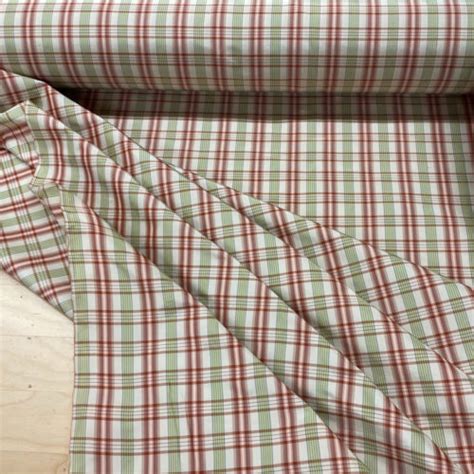 Madame Red Cross Barred Silk Taffeta Renaissance Fabrics