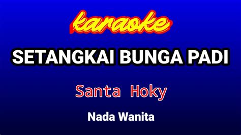 SETANGKAI BUNGA PADI Karaoke Santa Hoky YouTube