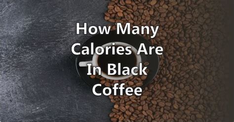 How Many Calories Are In Black Coffee? - Best Coffee Sip