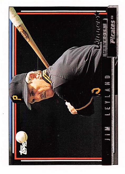 1992 Topps Gold Winners 141 Jim Leyland Pirates UER NM MT ID 52218 EBay