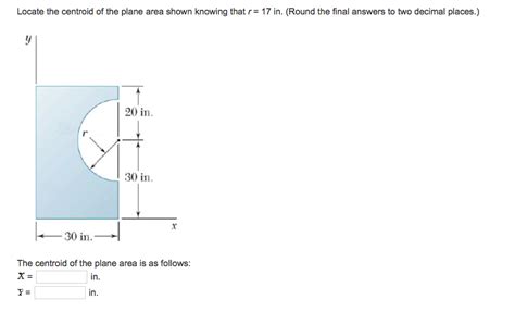 Solved Locate The Centroid Of The Plane Area Shown Knowing Chegg