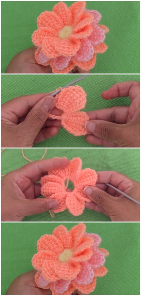 Crochet Easy Flowers Tunisian Stitch Love Crochet