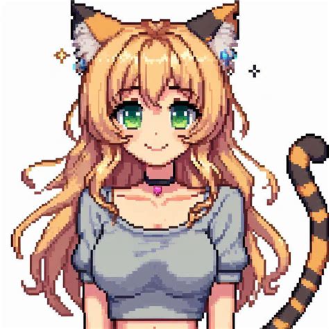 Cute Pixel Cat Girl By Tgtfgamingncaps On Deviantart