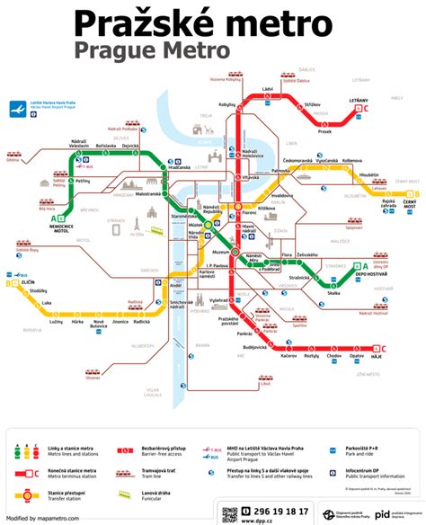 Karte Prager U Bahn