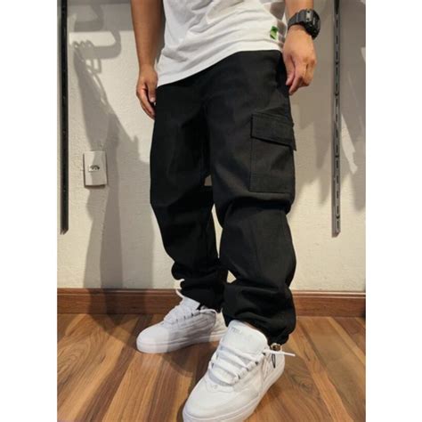 Calça Cargo Masculino Skate Caqui Streetwear Com Bolsos Escorrega O Preço