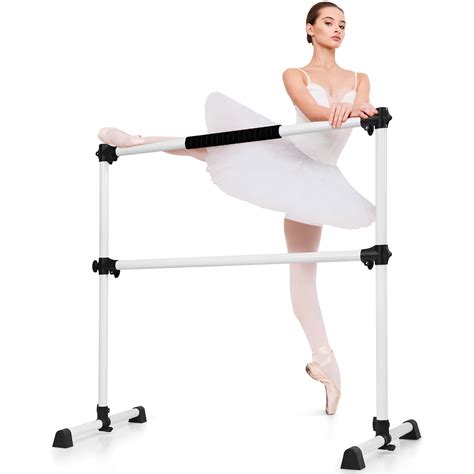 Goplus 4ft Portable Ballet Barre Freestanding Adjustable Double Dance