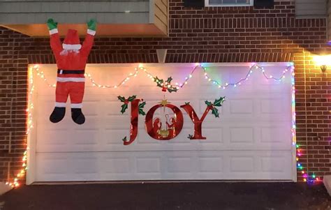 Reusable Christmas Garage Door Magnet On Lexan Durable Christmas