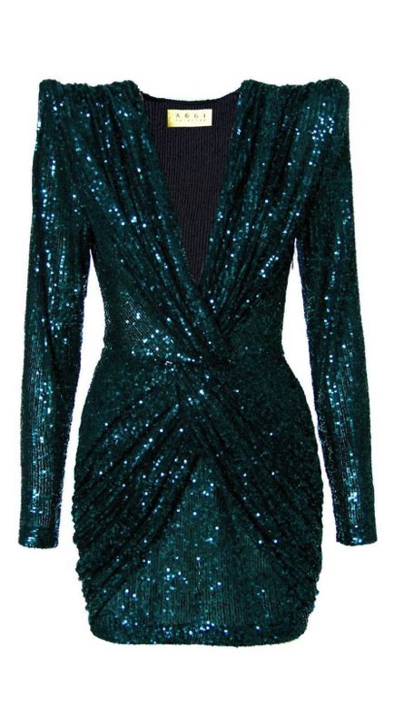 Crystal Kung Minkoffs Green Sequin Confessional Dress Big Blonde Hair