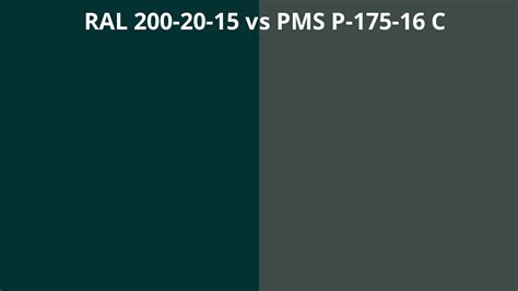 Ral 200 20 15 Vs Pms P 175 16 C Ral Colour Chart Uk