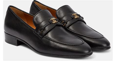 Gucci Horsebit Interlocking G Leather Loafer In Black Lyst Australia