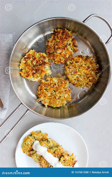 Fried Cabbage Fritters Stock Photo Image Of Healthy