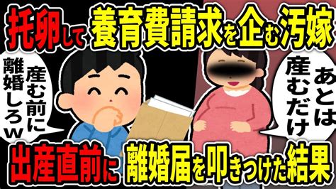 【2ch修羅場スレ】托卵して養育費請求を企む汚嫁→出産直前に離婚届を叩きつけた結果【ゆっくり解説】 Youtube