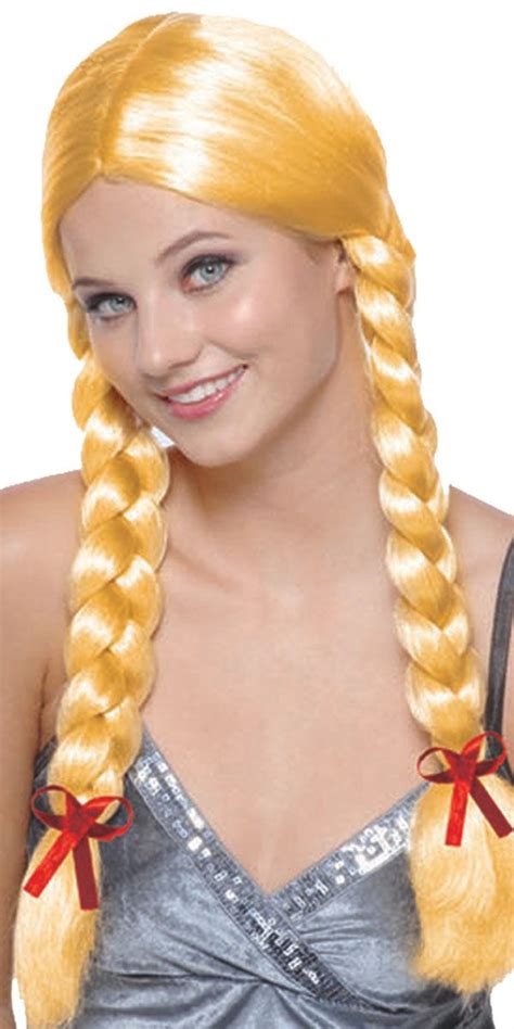 Pig Tails Blonde Braids Braids Wig Blonde Wig Western Costumes