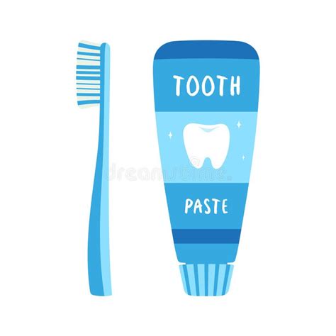 Illustration Vectorielle De La Brosse à Dents De Dessin Animé Et Du