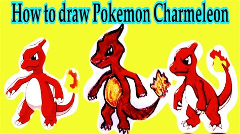 How To Draw Pokemon Charmeleon Easy Step By Step Drawing Very Easy