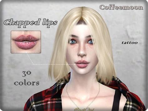 The Sims Resource Chapped Lips Tattoo Lip Tattoos Brow Styling