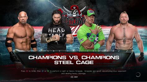 ROMAN VS GOLDBERG VS JOHN VS BROCK WWE CHAMPIONS VS CHAMPIONS FATEL 4