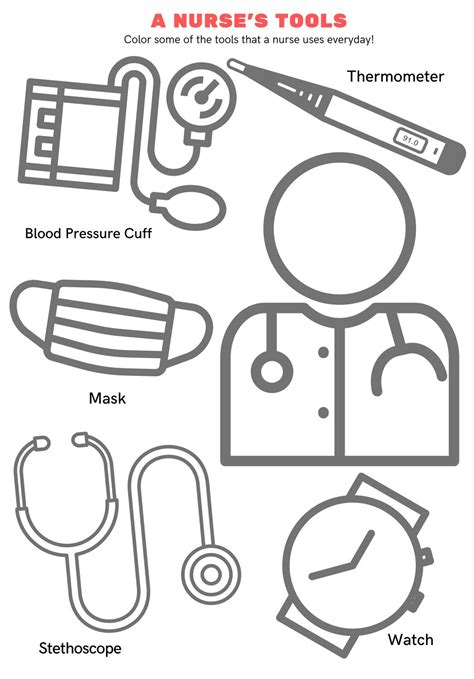 Stethoscope Coloring Page