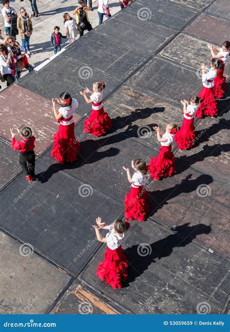 Children Flamenco Dancing Fiesta In Spain Editorial Stock Image Image