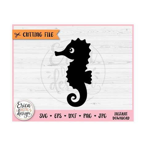 Cute Seahorse Svg Cut File For Cricut Silhouette Sea Animal Inspire