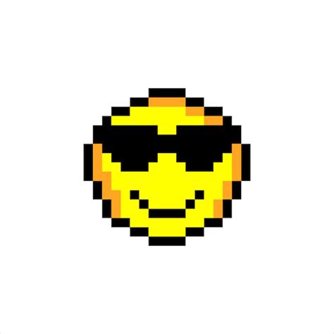 Premium Vector Emoji Or Emoticon Face Icon In Pixel Art Vector