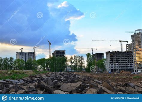 Gr A En El Emplazamiento De La Obra Construcci N Del Edificio Alto