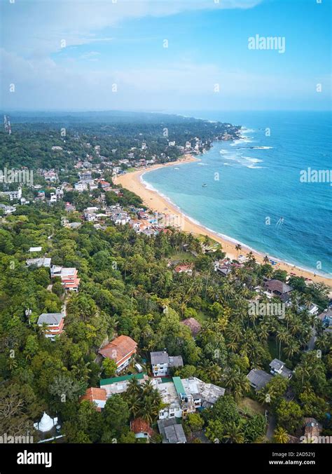 Aerial View Of Unawatuna Beach And City In Sri Lanka Stock Photo Alamy