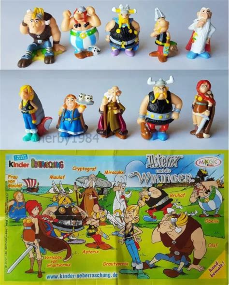 Bambini Ferrero Sorpresa Asterix Obelix Vikings X Figure Topper Torta